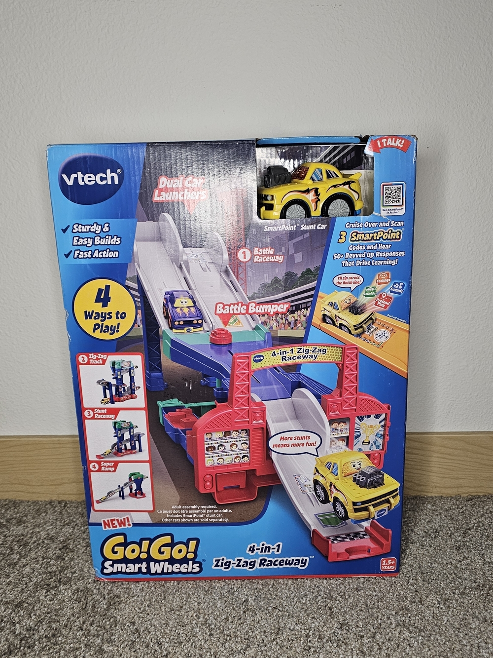 VTech Go! Go! Smart Wheels 4-in-1 Zig-Zag Raceway - Blue/Red